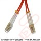 OM2 LC to LC Fibre Patch Cables Multimode Duplex Orange