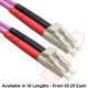 OM4 LC to LC Fibre Patch Cables Multimode Duplex Heather Violet