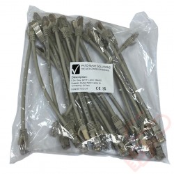 20cm (8-inch) 24 Pack in Grey - Cat6a S/FTP Premium Grade LSZH Patch Cables for 2U Patching