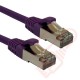 20cm (8-inch) 24 Pack in Purple - Cat6a S/FTP Premium Grade LSZH Patch Cables for 2U Patching