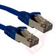 20cm (8-inch) 24 Pack in Blue - Cat6a S/FTP Premium Grade LSZH Patch Cables for 2U Patching