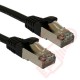 20cm (8-inch) 24 Pack in Black - Cat6a S/FTP Premium Grade LSZH Patch Cables for 2U Patching