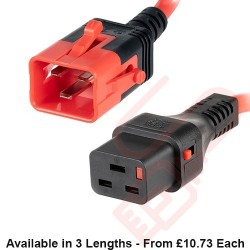 C19 to C20 Duel Locking 16A Power Cables Red