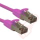 20cm Cat6a S/FTP LSZH Snagless Boot Patch Cables 24 Pack Pink