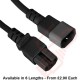 C14 to C15 HOT Condition Power Cables Black