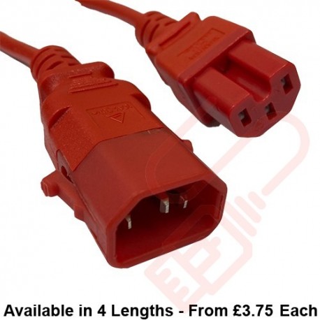 C15 to C14 P-Lock Power Cable Red