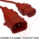 C13 to C14 P-Lock Power Cable Red