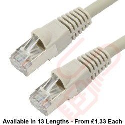 Cat6a Patch Cables RJ45 S/FTP (10G) Premium LSZH Bubble Booted Grey