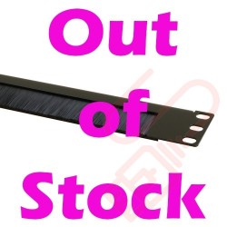 1U Half Open Style Brush Strip Panel