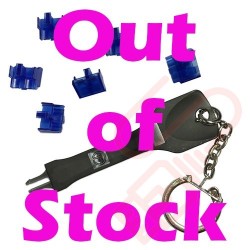 LC Duplex Fibre Security Boot Clip Blue 6 Pack with Universal Removal Key