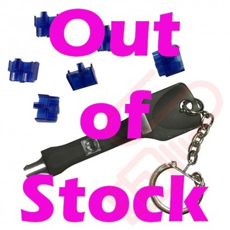 LC Duplex Fibre Security Boot Clip Blue 6 Pack with Universal Removal Key