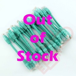 24 Pack of 20cm (8-inch) in Green - Cat6 High Grade 250MHz 24AWG LSZH Patch Cables for 2U Patching