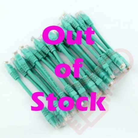 24 Pack of 20cm (8-inch) in Green - Cat6 High Grade 250MHz 24AWG LSZH Patch Cables for 2U Patching