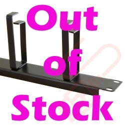 1U 4 Ring Cable Tidy (100mm Rings) Management Bar