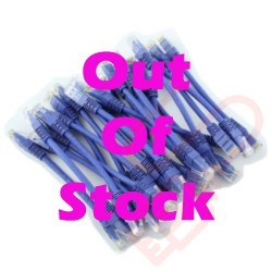 24 Pack of 20cm (8-inch) in Blue - Cat6 High Grade 250MHz 24AWG LSZH Patch Cables for 2U Patching