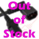 C13 Straight to C14 Angled Left Premium SJT Power Cables Black