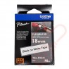 TZEFX-241 Brother 18mm Wide Tape Black On White Flexible ID Laminated