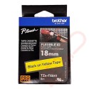 TZEFX-641 Brother 18mm Wide Tape Black On Yellow Flexible ID Laminated