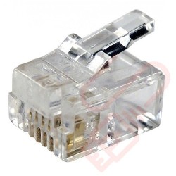 RJ11 Plug Jack (6P4C) 50 Pack 