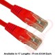 Cat5e Patch Cables RJ45 UTP High Grade PVC Flush Booted Red