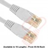 Cat5e Patch Cables RJ45 UTP High Grade PVC Flush Booted White