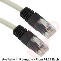 Cat5e Patch Cables Crossover RJ45 UTP PVC Grey