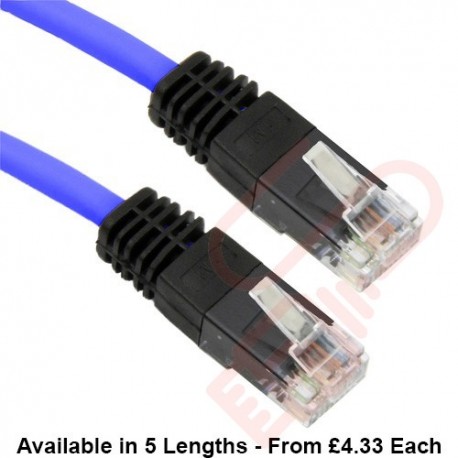Cat5e Patch Cables Crossover RJ45 UTP PVC Blue