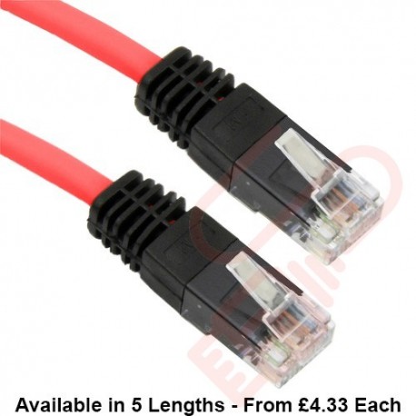 Cat5e Patch Cables Crossover RJ45 UTP PVC Red