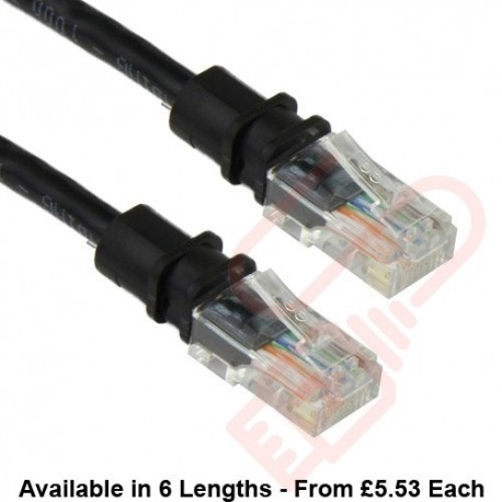 Patchsee Cat5e Patch Cables RJ45 UTP PVC Black