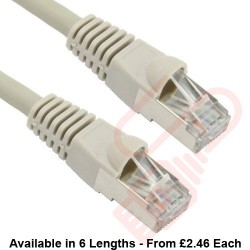 Cat5e Patch Cables Enhanced RJ45 F/UTP PVC Bubble Booted Grey