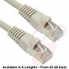 Cat5e Patch Cables Enhanced RJ45 F/UTP PVC Bubble Booted Grey