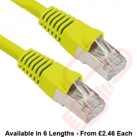 Cat5e Patch Cables Enhanced RJ45 F/UTP PVC Bubble Booted Yellow