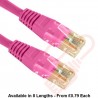 Cat5e Patch Cables Enhanced RJ45 UTP PVC Flush Booted Pink