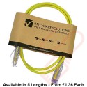 Cat6 Slim U/UTP Small Diameter Snagless Booted Patch Cables Yellow