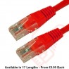 Cat6 Patch Cables RJ45 UTP High Grade PVC Flush Booted Red