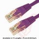 Cat6 Patch Cables RJ45 UTP High Grade PVC Flush Booted Purple