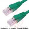 Cat6 Patch Cables RJ45 UTP Premium LSZH Snagless Booted Green