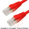Cat6 Patch Cables RJ45 UTP Premium LSZH Snagless Booted Red