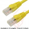 Cat6 Patch Cables RJ45 UTP Premium LSZH Snagless Booted Yellow