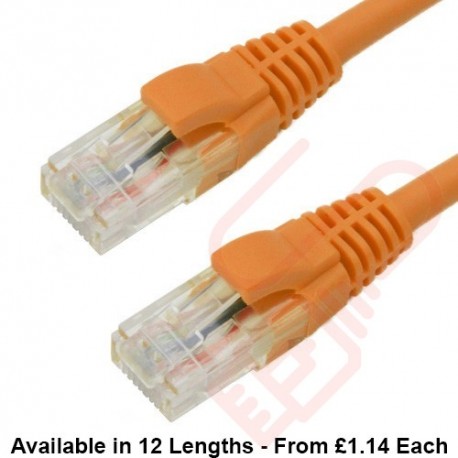 Cat6 Patch Cables RJ45 UTP Premium LSZH Snagless Booted Orange