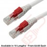 Lockable Cat6 Patch Cables RJ45 UTP LSZH White
