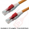 Lockable Cat6 Patch Cables RJ45 UTP LSZH Orange