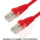 Excel Cat6 Patch Cables RJ45 UTP LSZH Snagless Booted Red