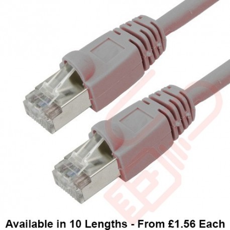 Cat6 Patch Cables RJ45 FTP Premium LSZH Bubble Booted Grey