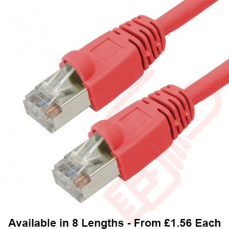 Cat6 Patch Cables RJ45 FTP Premium LSZH Bubble Booted Red