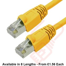 Cat6 Patch Cables RJ45 FTP Premium LSZH Bubble Booted Yellow