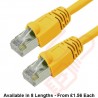 Cat6 Patch Cables RJ45 FTP Premium LSZH Bubble Booted Yellow