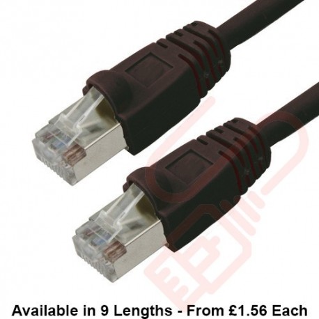 Cat6 Patch Cables RJ45 FTP Premium LSZH Bubble Booted Black