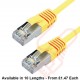Cat6a Slim U/FTP Small Diameter Snagless Booted Patch Cables Yellow
