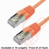 Cat6a Slim U/FTP Small Diameter Snagless Booted Patch Cables Orange